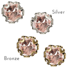 Load image into Gallery viewer, Birth Month Cushion Cut Stud Earrings