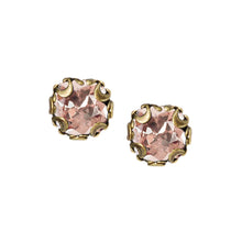 Load image into Gallery viewer, Birth Month Cushion Cut Stud Earrings E1982-BZ-VR