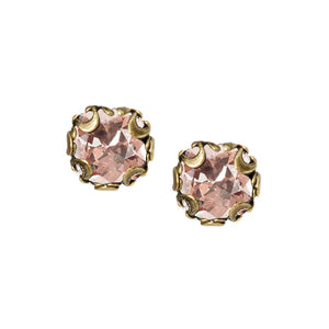 Birth Month Cushion Cut Stud Earrings E1982-BZ-VR