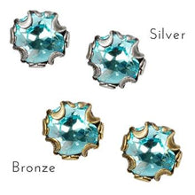 Load image into Gallery viewer, Birth Month Cushion Cut Stud Earrings E1982 - sweetromanceonlinejewelry