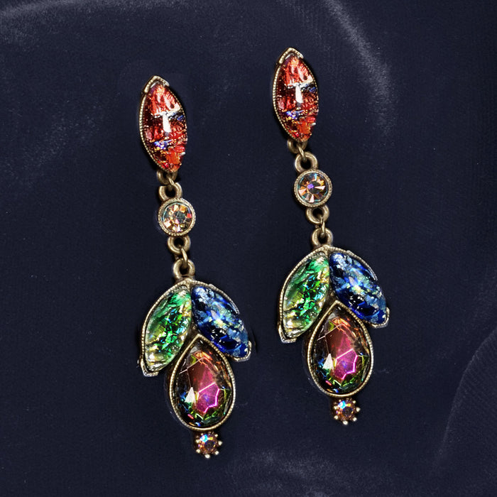 Vintage Opal Glass Earrings E3156