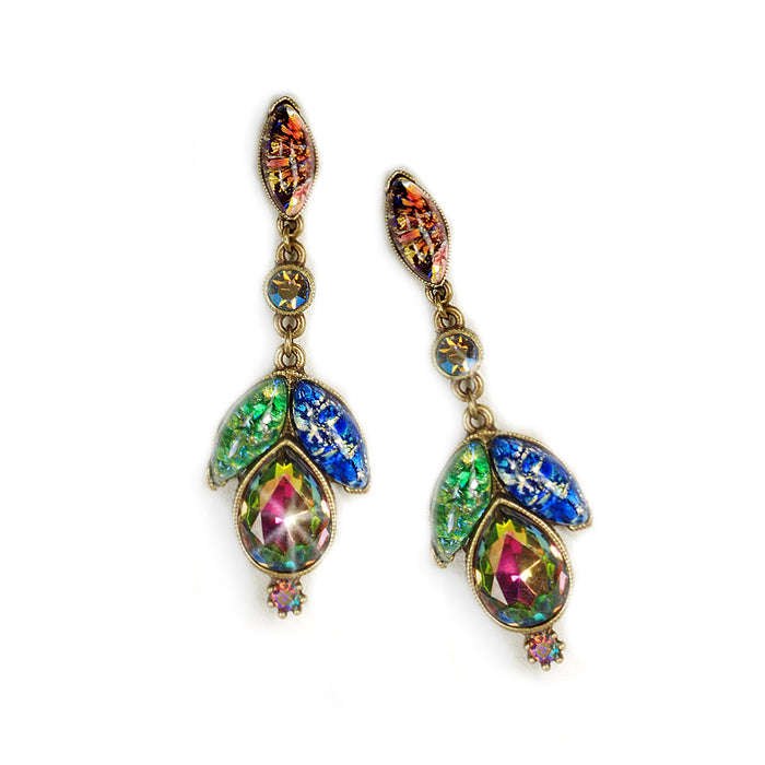 Vintage Opal Glass Earrings E3156