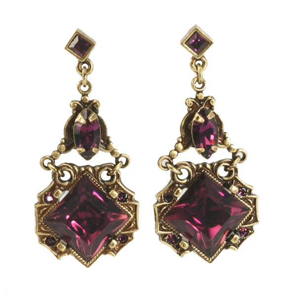 Art Deco Vintage Squares Earrings E540