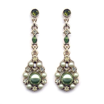 Round Pearl Drop Earrings E572-OL