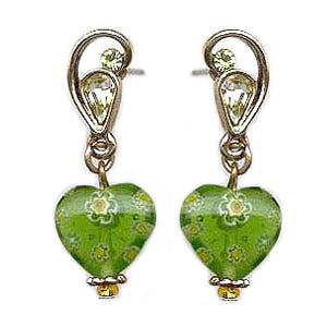 Millefiori Glass Candy Earring E583 - sweetromanceonlinejewelry