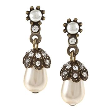 Pearl or Crystal Wedding Earrings - sweetromanceonlinejewelry