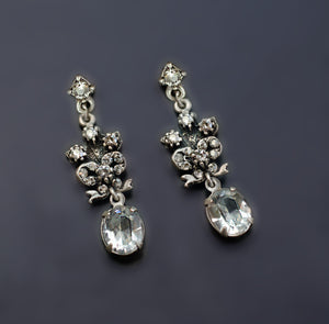 Victorian Oval Diamante Necklace, Earrings or Set