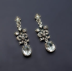 Victorian Oval Diamante Necklace, Earrings or Set
