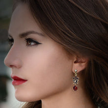 Load image into Gallery viewer, Victorian Garnet Earrings E958