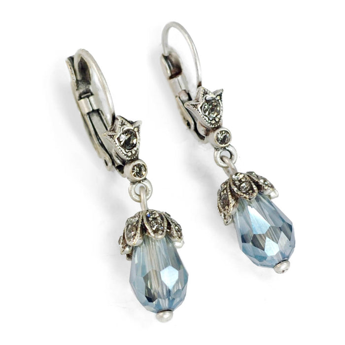 Art Deco Vintage Crystal Teardrop Earrings