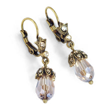 Load image into Gallery viewer, Art Deco Vintage Crystal Teardrop Earrings E988-CH