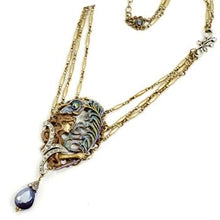 Load image into Gallery viewer, Peacock Feather Necklace