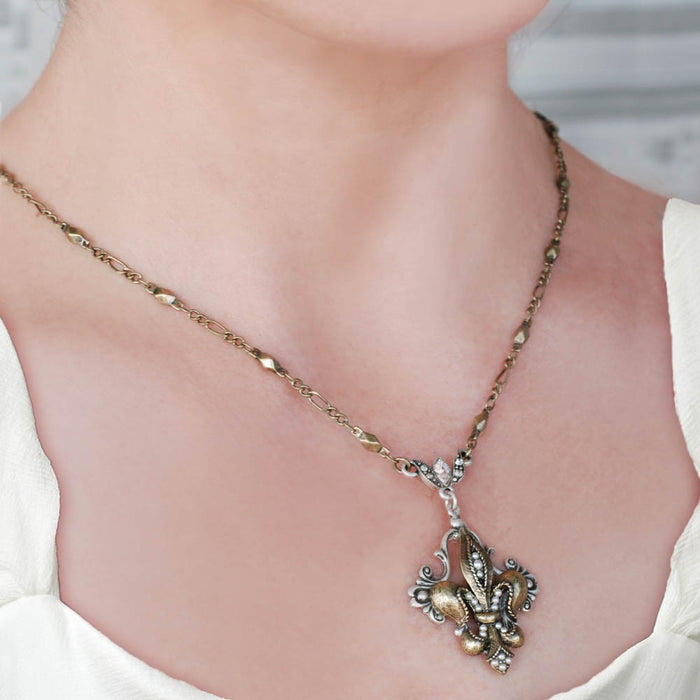 French Ritz Fleur De Lis Necklace