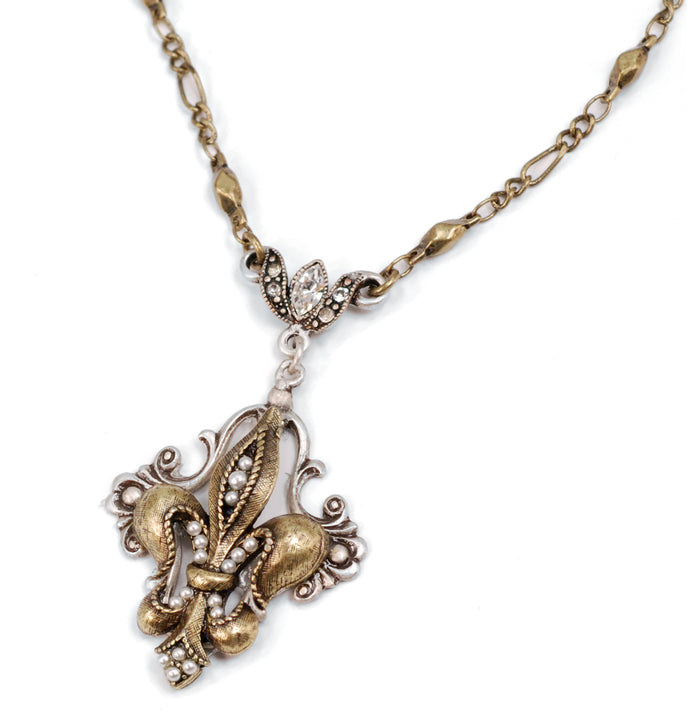 French Ritz Fleur De Lis Necklace N1068