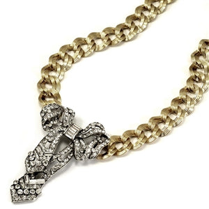 Crystal Bow Necklace N1100 - ONLY 2 LEFT!