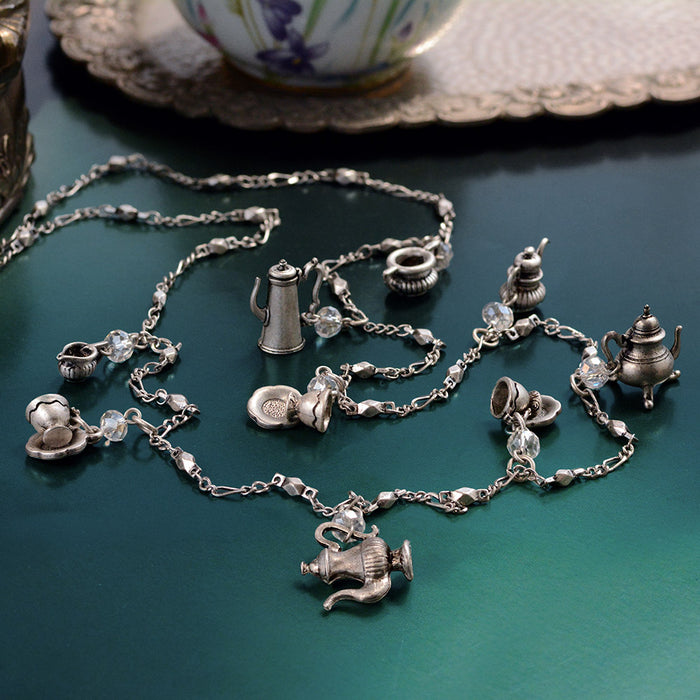 Tea Time Teapot Long Necklace N111