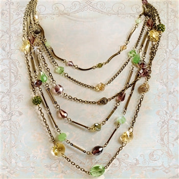 Gemstone Garden Multi Strand Necklace