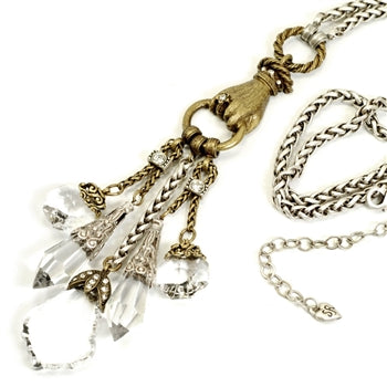 Crystal Elements Dangle Necklace