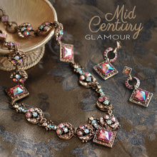 Load image into Gallery viewer, Vintage Midcentury Aurora Glamour Necklace in Bronze  N1156-PA