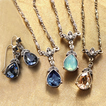 Load image into Gallery viewer, Crystal Pear Teardrop Necklace and Earring Set