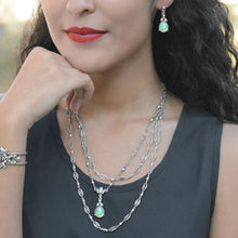 Load image into Gallery viewer, Crystal Pear Teardrop Necklace and Earring Set