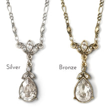 Load image into Gallery viewer, Crystal Pear Teardrop Necklace N1170 - sweetromanceonlinejewelry