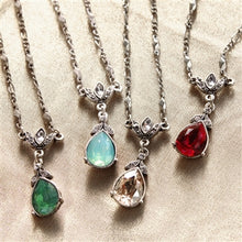 Load image into Gallery viewer, Crystal Pear Teardrop Necklace