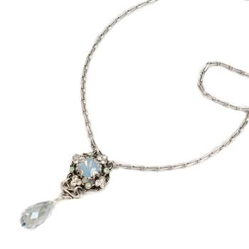 Square & Teardrop Crystal Necklace - sweetromanceonlinejewelry