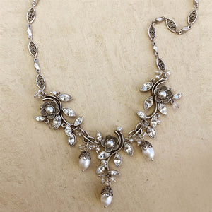 D'Vine Marquise Necklace Silver
