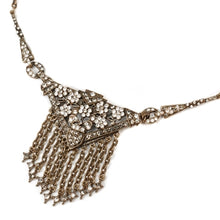 Load image into Gallery viewer, Art Deco Triangle Fringe Gatsby Necklace