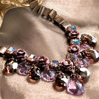 Crystal Rose Collar Necklace