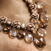 Load image into Gallery viewer, Crystal Rose Collar Necklace