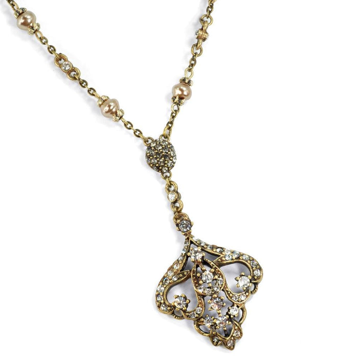 Art Deco Vintage Arabesque Wedding Necklace N1226-BZ