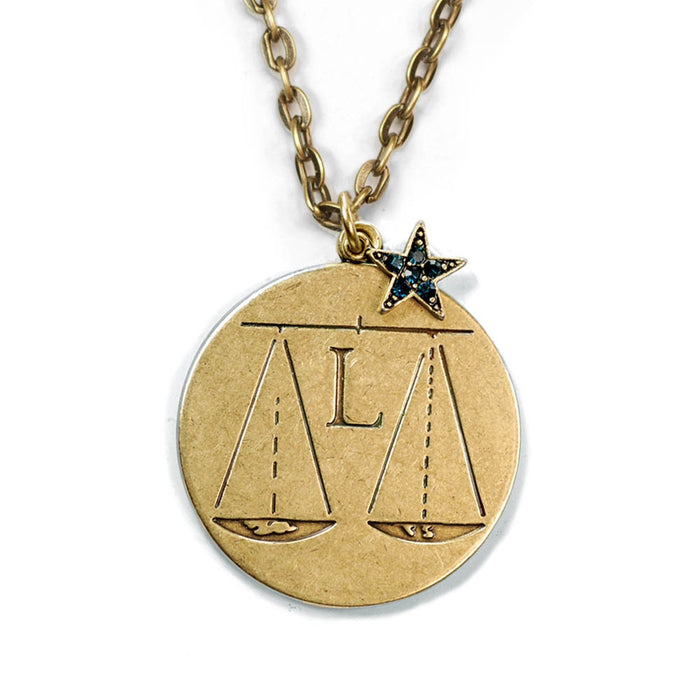 Retro Zodiac Coin Pendant Necklaces N1245