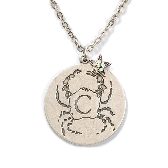 Retro Zodiac Coin Pendant Necklaces N1245