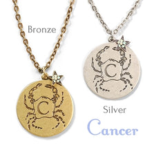 Load image into Gallery viewer, Retro Zodiac Coin Pendant Necklaces N1245 - sweetromanceonlinejewelry