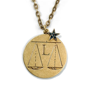 Retro Zodiac Coin Pendant Necklaces N1245 - sweetromanceonlinejewelry