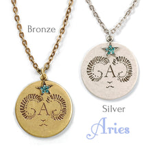 Load image into Gallery viewer, Retro Zodiac Aries Coin Pendant Necklace