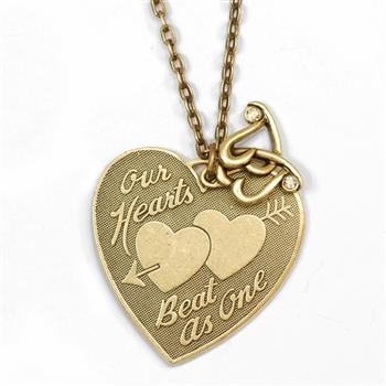 Our Hearts Beat as One Pendant Necklace N1248 - sweetromanceonlinejewelry