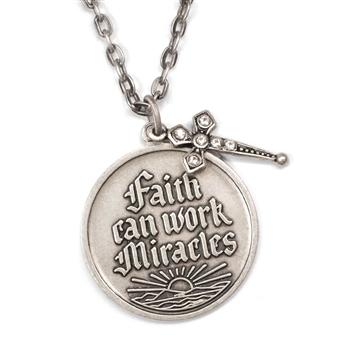 Faith Can Work Miracles Pendant Necklace N1252 - sweetromanceonlinejewelry