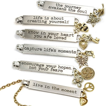 Inspirational Message Bar Necklaces N1254-65