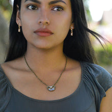 Load image into Gallery viewer, Art Deco on the Half Shell Necklace &amp; Earring Set