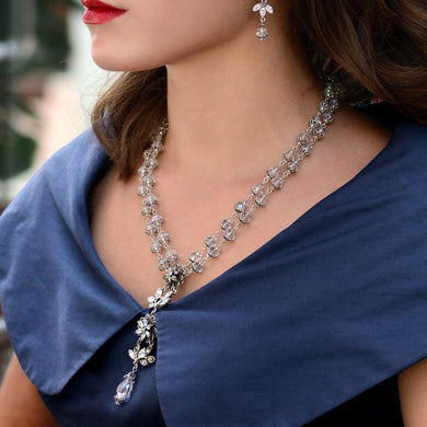 Pointe Flower Double Strand Necklace N1278