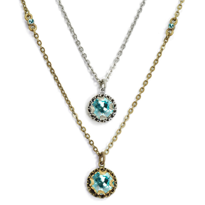 Crystal Dot Necklace N1297-BZ-LT