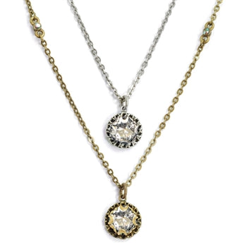 Crystal Dot Necklace N1297 - sweetromanceonlinejewelry