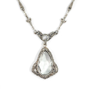 Art Deco Prism Teardrop Wedding Necklace N1309