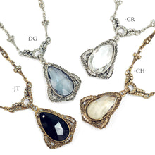 Load image into Gallery viewer, Art Deco Prism Teardrop Wedding Necklace N1309