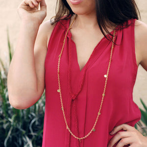 Circle Charm Layering Necklace N1314 - sweetromanceonlinejewelry