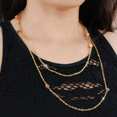 Caged Beads Retro Layering Necklace N1318