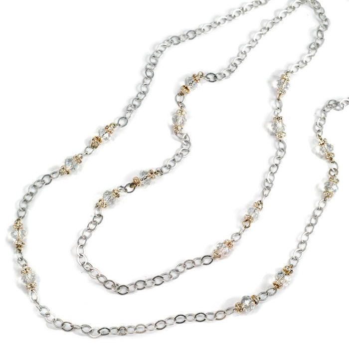 Crystal Beaded Necklace N1325-SIL